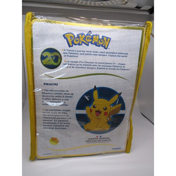 NEW Tomy 20th Anniversary Pikachu Plush Stuffed Animal In Zipper Case 2016 8" - Picture 4 of 12